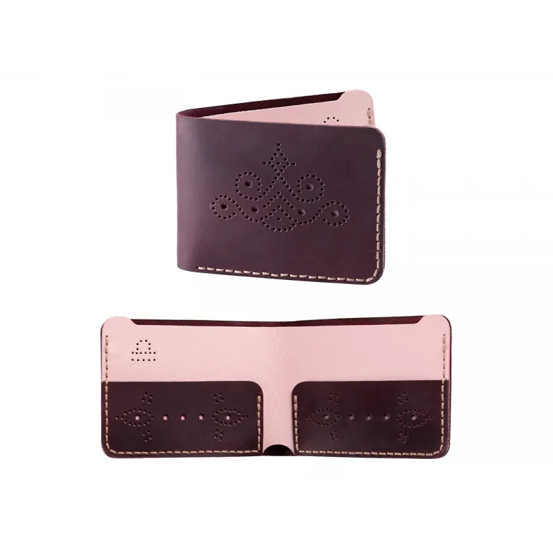 BeaverCraft Burgundy and Rose Wallet Leather Crafting Kit Cyclaire Knives and Tools