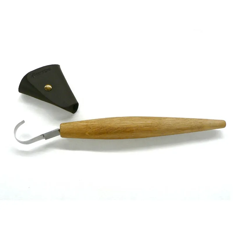 BeaverCraft SK5S Right Handed Spoon Carving Knife Deep Cut with Leather Sheath Cyclaire Knives and Tools