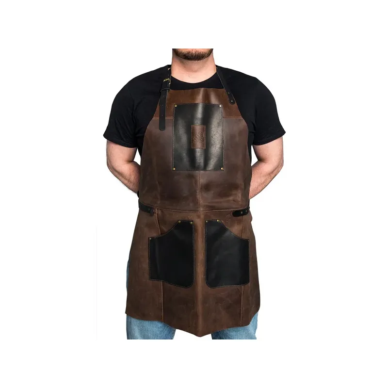 Beavercraft AP3X Genuine Leather Woodworkers Apron - Black and Brown Cyclaire Knives and Tools
