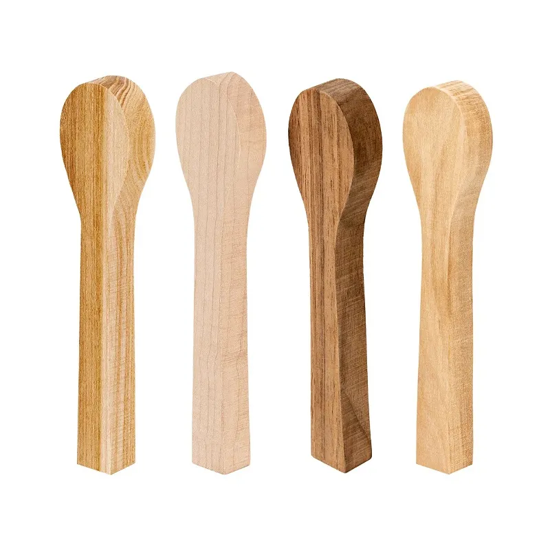 BeaverCraft Pack of 4 Wood Carving Spoon Blanks - Alder, Walnut, Elm, Maple Cyclaire Knives and Tools