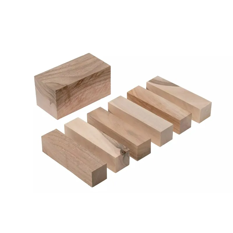 BeaverCraft BW7_Walnut - Pack of 7 Walnut Wood Carving Blocks Cyclaire Knives and Tools