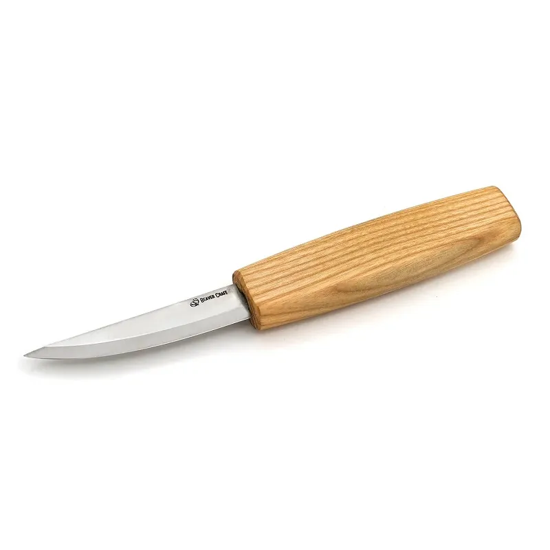 BeaverCraft C4M Whittling Knife – 3.15" High Carbon Steel Blade Ash Wood Handle Cyclaire Knives and Tools