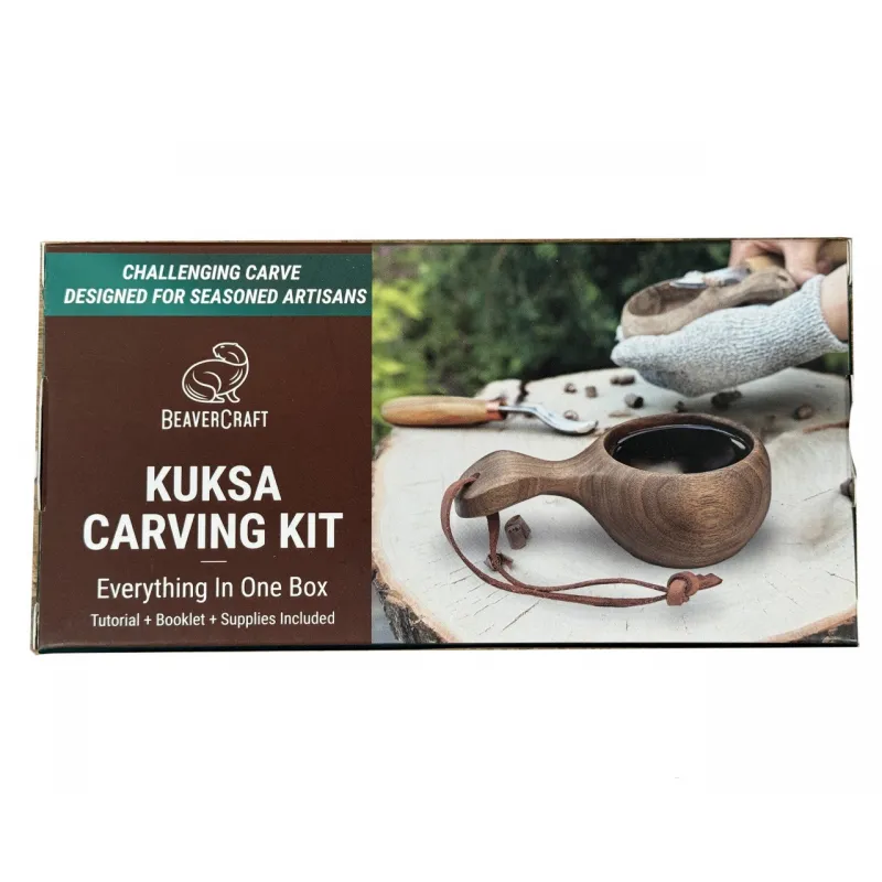 BeaverCraft DIY07 Walnut Kuksa Carving Kit Cyclaire Knives and Tools