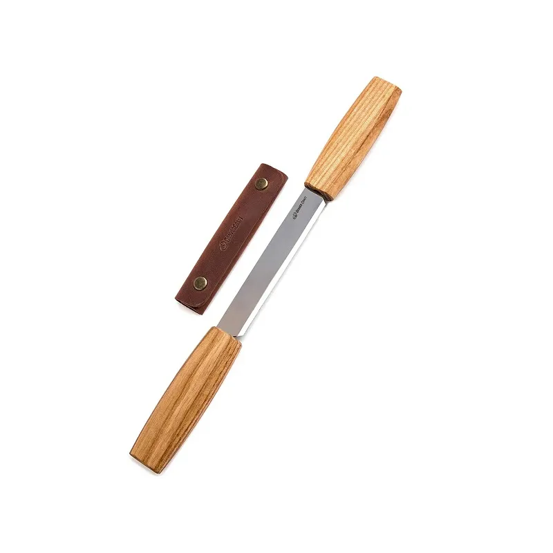 BeaverCraft DK2S Drawknife Ash Handle and Leather Sheath Cyclaire Knives and Tools