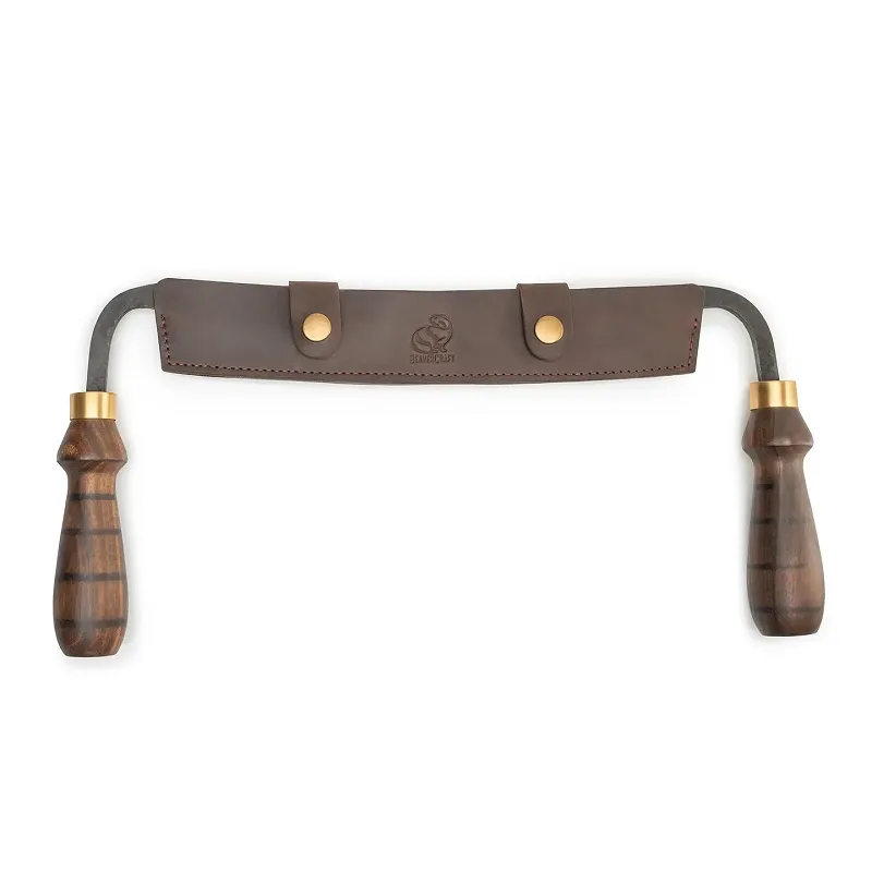 BeaverCraft DK4S Hand Forged Drawknife with Leather Sheath Cyclaire Knives and Tools