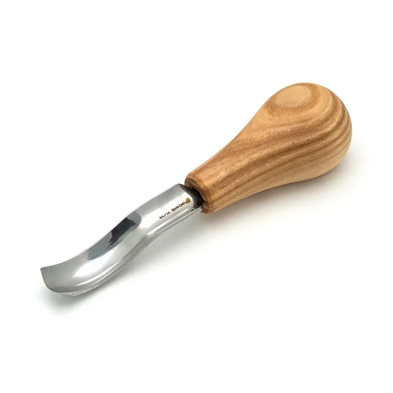 BeaverCraft P8A/14 Palm Size Short Bent Gouge - 14mm - Sweep No8 Cyclaire Knives and Tools