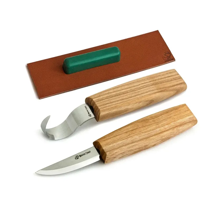 BeaverCraft S01 - 4 Piece Spoon Wood Carving Tool Set Cyclaire Knives and Tools