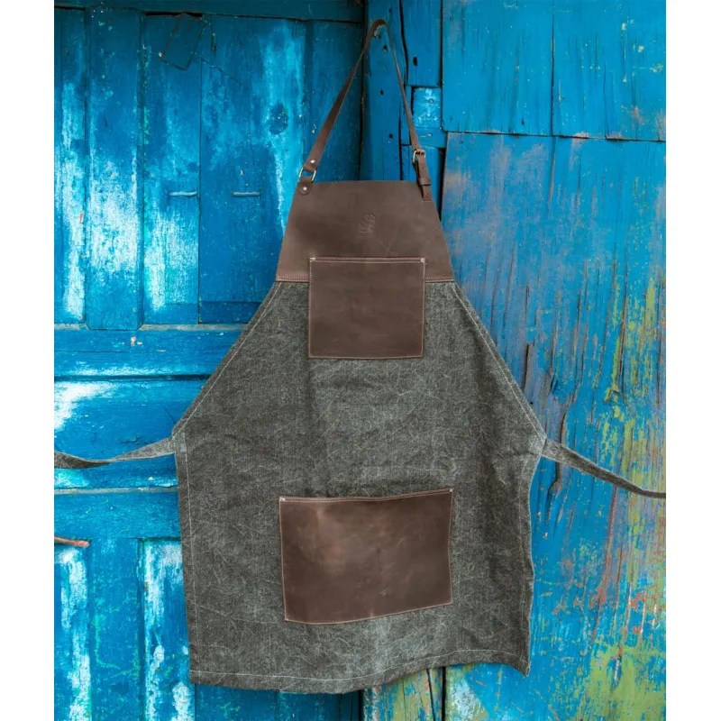 Beavercraft AP4 Brown Canvas with Leather Whittling Apron Cyclaire Knives and Tools