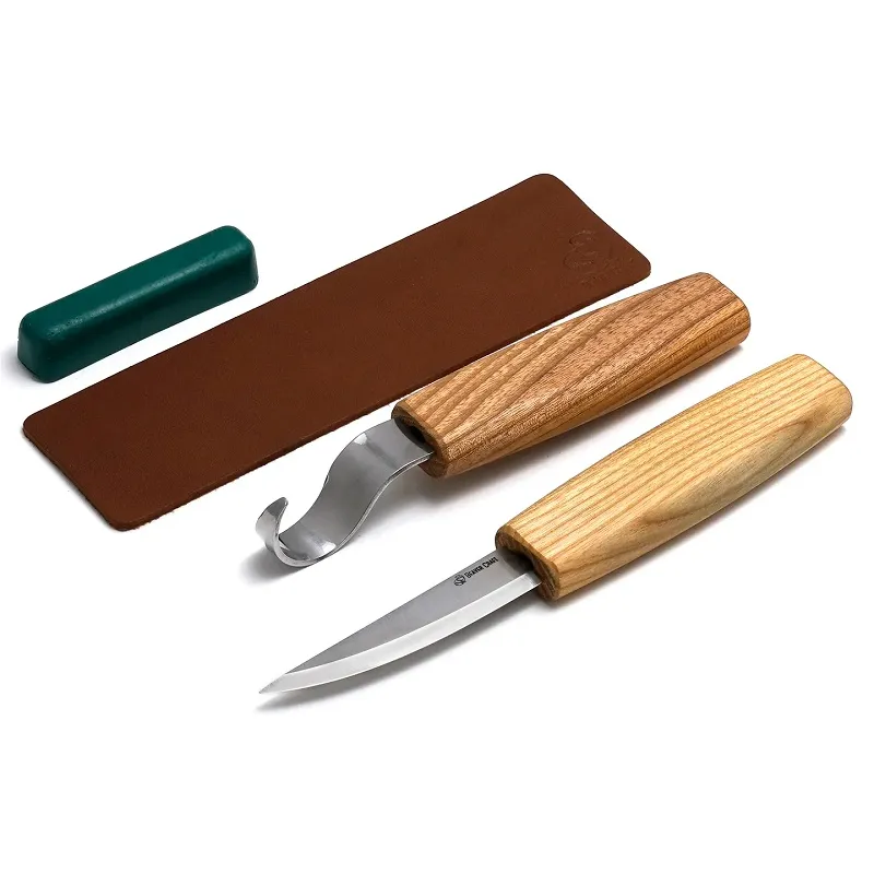 BeaverCraft S03L - Left Handed 4 Piece Wood Carving Tool Set For Beginners Cyclaire Knives and Tools