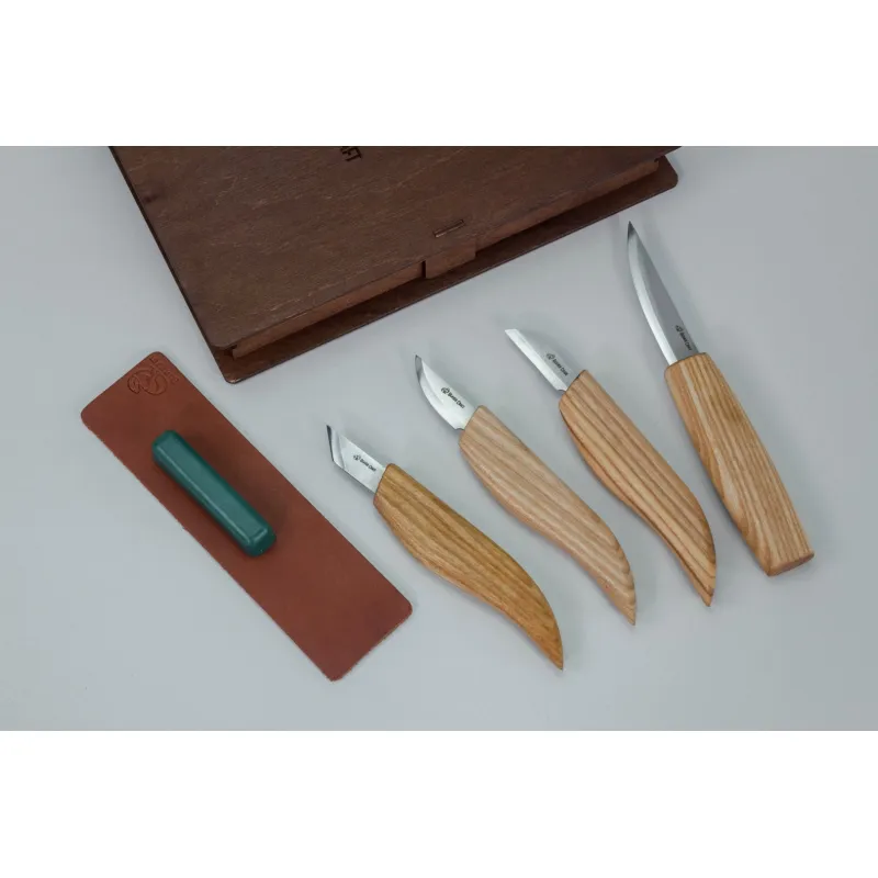 BeaverCraft S07 Gift Set - 6 Piece Starter Wood Carving Set In A Book Case Cyclaire Knives and Tools