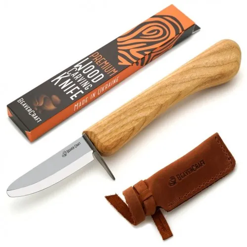 BeaverCraft C1KD Whittling Knife – Safe Carving Tool for Kids & Beginners