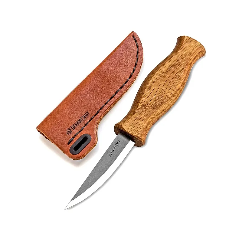 BeaverCraft C4S Whittling Knife with Leather Sheath Cyclaire Knives and Tools